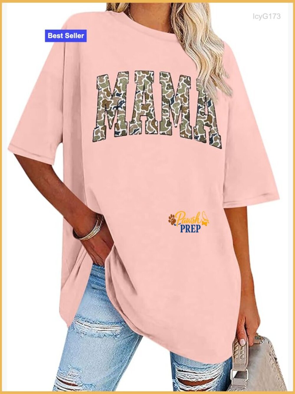 Oversized Mama Letter Print T-Shirt Mom Life Tee Summer Loose Tops